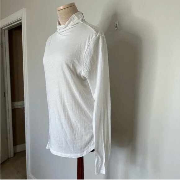 BLDWN Brand Blair Optic White Long Sleeve Mock Neck Size Large NWT - Picture 6 of 10